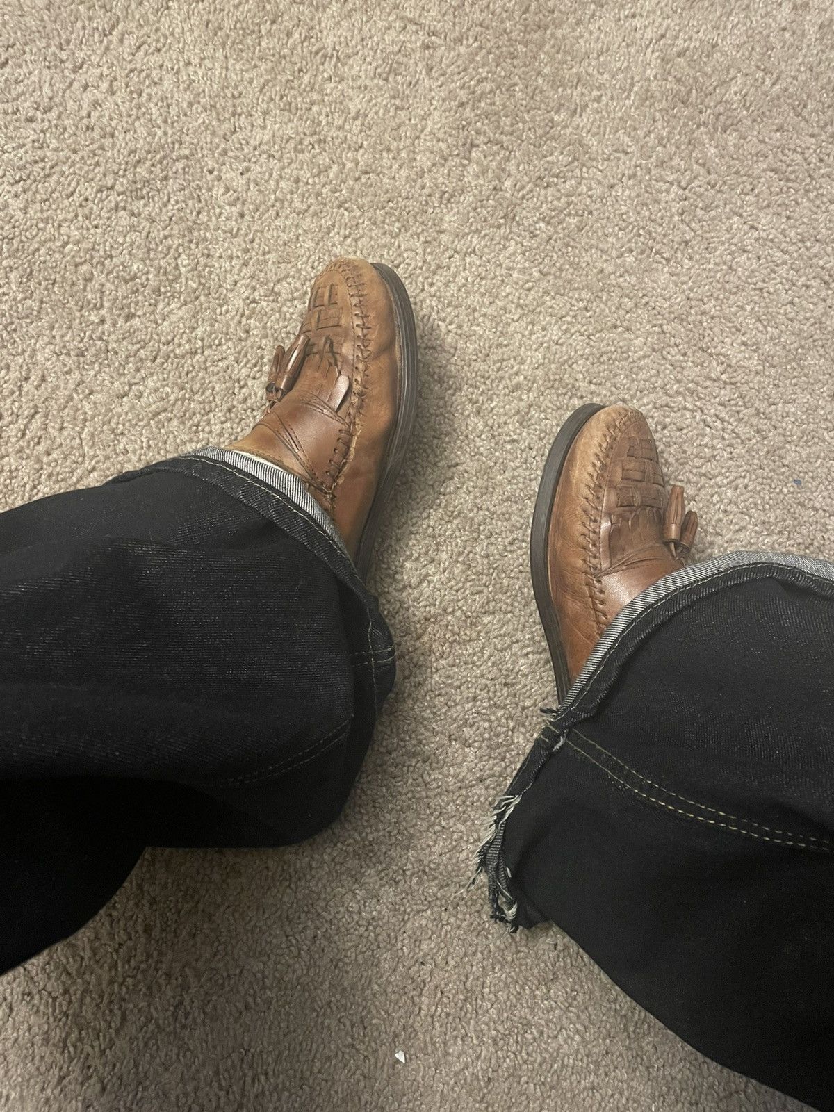 Giorgio Brutini Brown loafer with tassel and designs Size US 8.5 / EU 41-42 - 2 Thumbnail