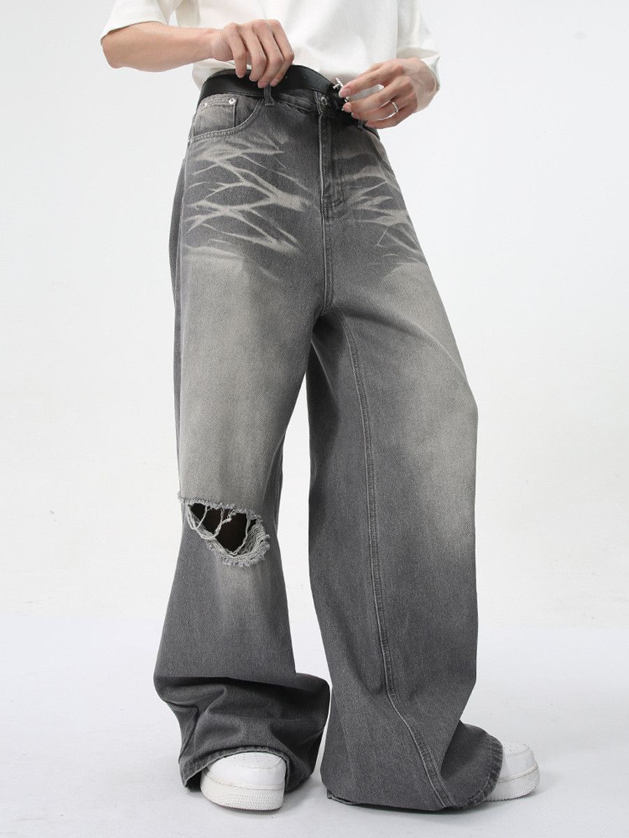 Japanese Brand Men's high street American retro washed ripped jeans Size US 32 / EU 48 - 2 Thumbnail