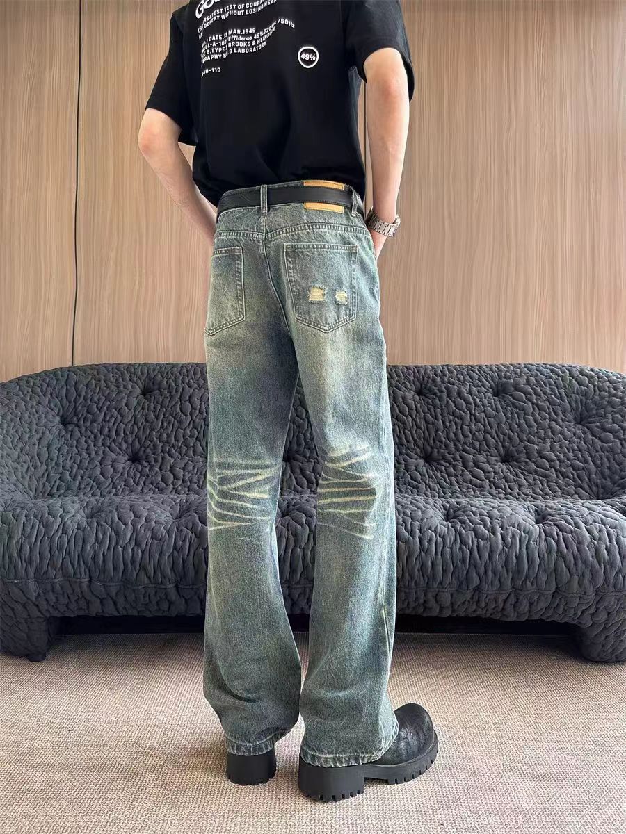 Japanese Brand × Jean Washed vintage yellow clay micro flare jeans Size US 31 - 3 Thumbnail