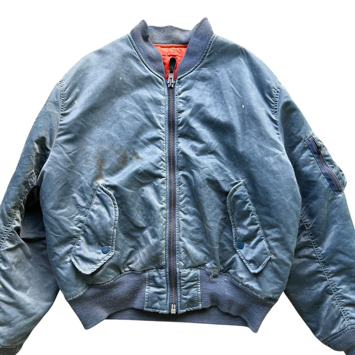 Japanese Brand 🔥 VINTAGE RIOT RIOT OILED PAIN SPLASH MA 1 BOMBER JACKET Size US M / EU 48-50 / 2 - 4 Thumbnail