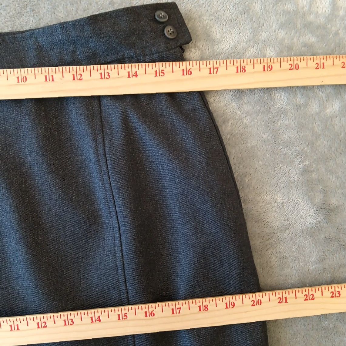Pendleton VINTAGE Pendleton Skirt Women Long Pencil Gray Wool Lined Slit Side Zip 12 Regular US Size 34" / US 12 / IT 48 - 3 Thumbnail