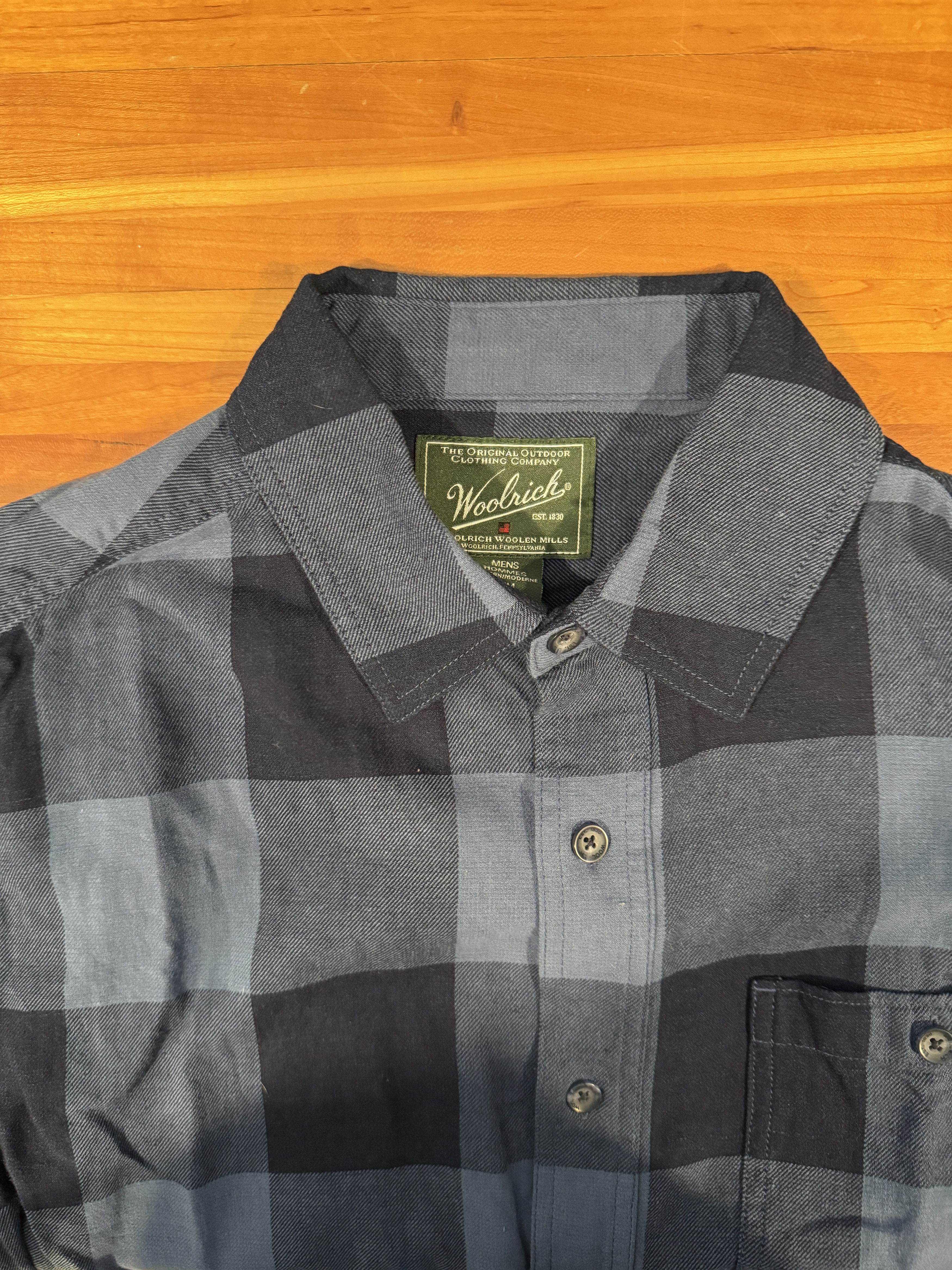 Woolrich Woolen Mills Blue Check Flannel Size US M / EU 48-50 / 2 - 3 Thumbnail