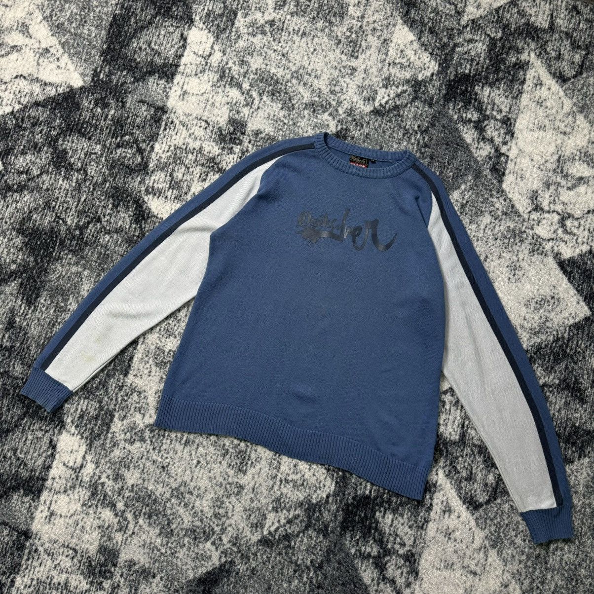 Quiksilver Vintage Y2K Quilsilver Knitted Sweater Local Addict Big Logo Size US XL / EU 56 / 4 - 1 Thumbnail