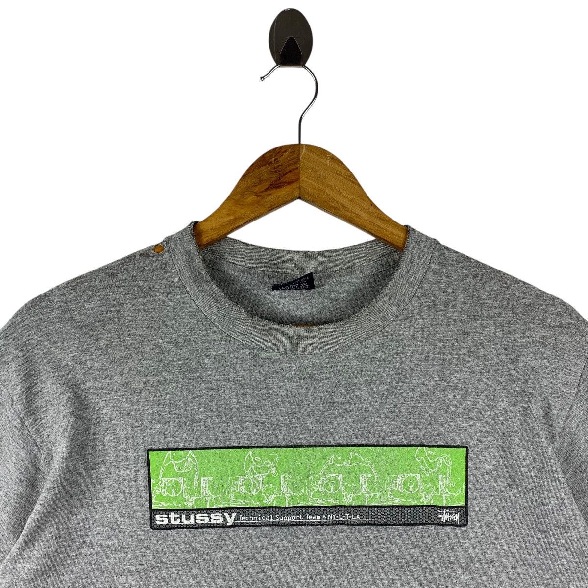 Stussy × Vintage Vintage 90s distressed STUSSY printed streetwear tee Size US M / EU 48-50 / 2 - 2 Thumbnail