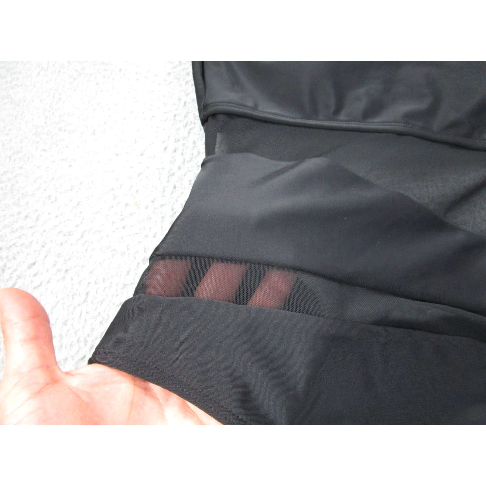 Closet London Londons Closet Bikini Womens L Black Sheer One-Shoulder Strap One-Piece Large Size ONE SIZE - 3 Thumbnail