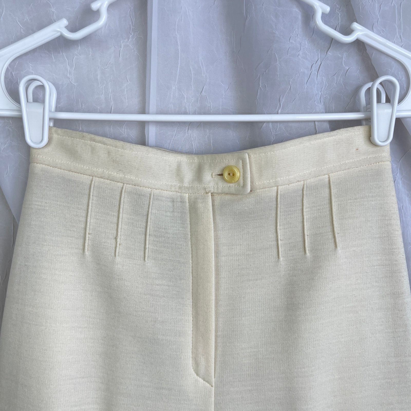Vintage VTG 70’s Cream Blazer Jacket & High Waist Pants Suit Set XS Size 24" / US 00 / IT 34 - 17 Thumbnail