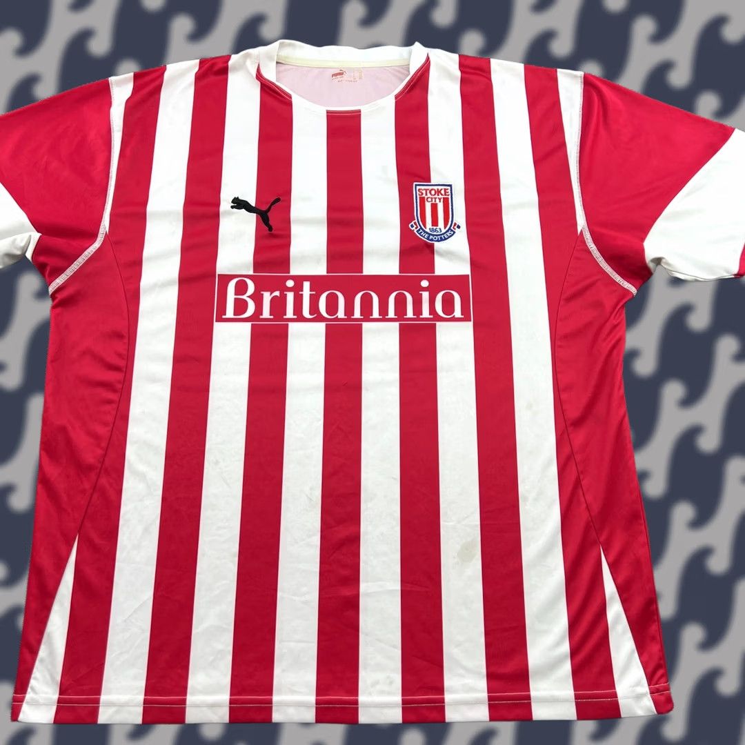 Puma PUMA Stoke City 2004 2005 Home Football Jersey Mens 2XL Shirt XXL Multicolor Short Sleeve Activewear Moisture Wicking Quick Dry Football Size US XXL / EU 58 / 5 - 1 Thumbnail