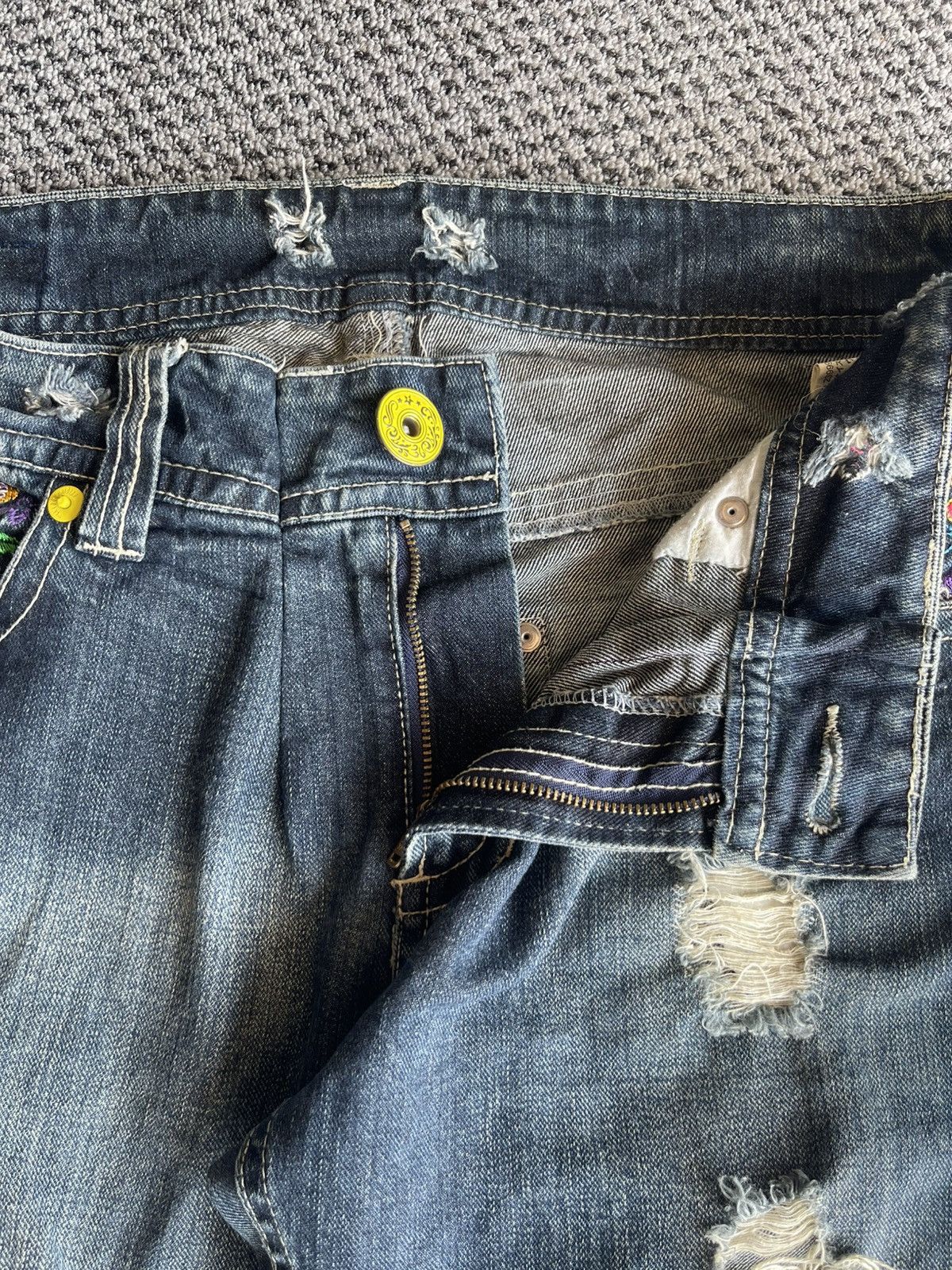 Designer × Japanese Brand Surf Hawaii Y2K Jeans Embroidery Floral Pocket Size US 34 / EU 50 - 14 Thumbnail