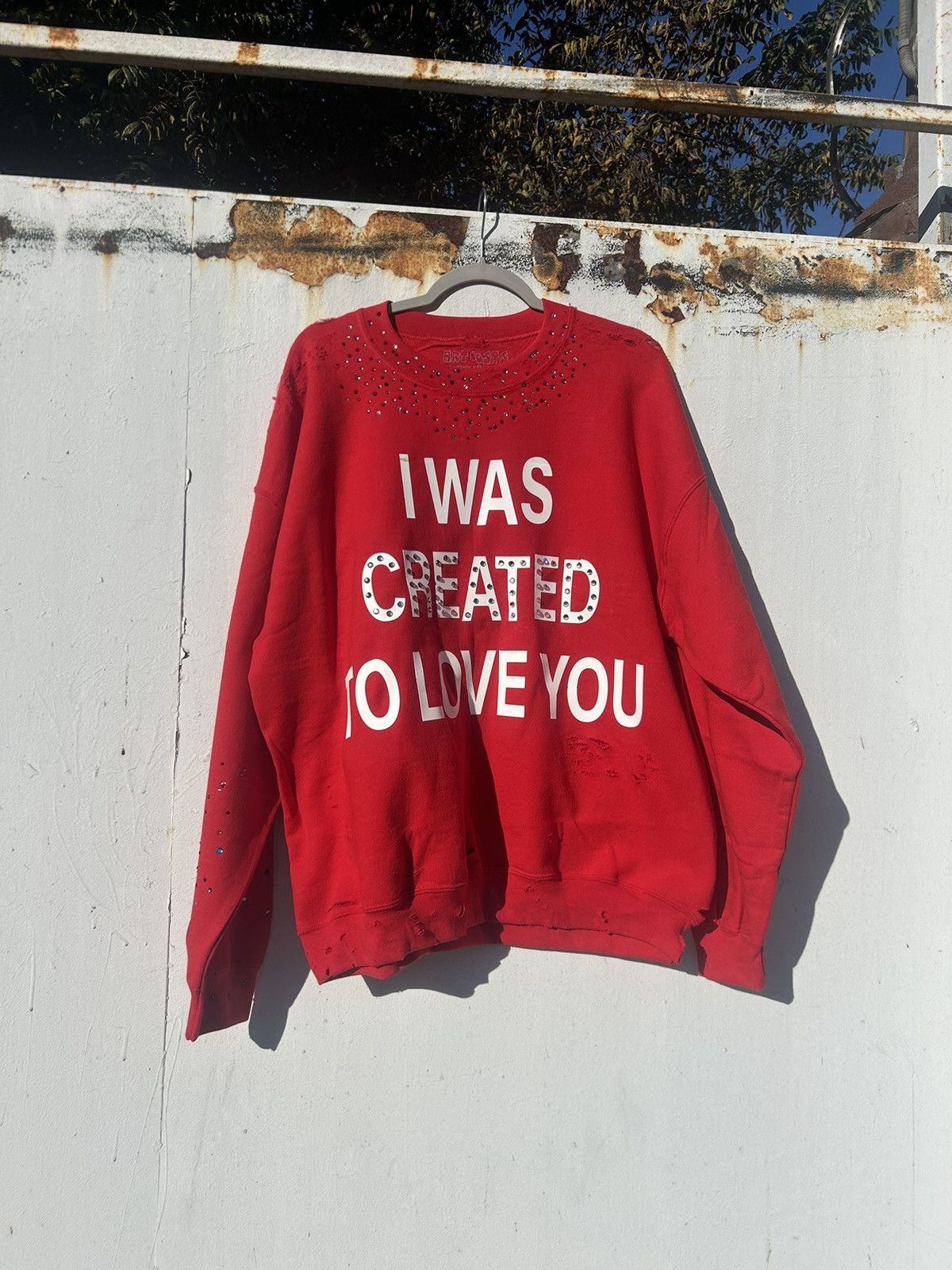 Vintage I WAS CREATED TO LOVE YOU 1of1 custom Size US XL / EU 56 / 4 - 2 Thumbnail