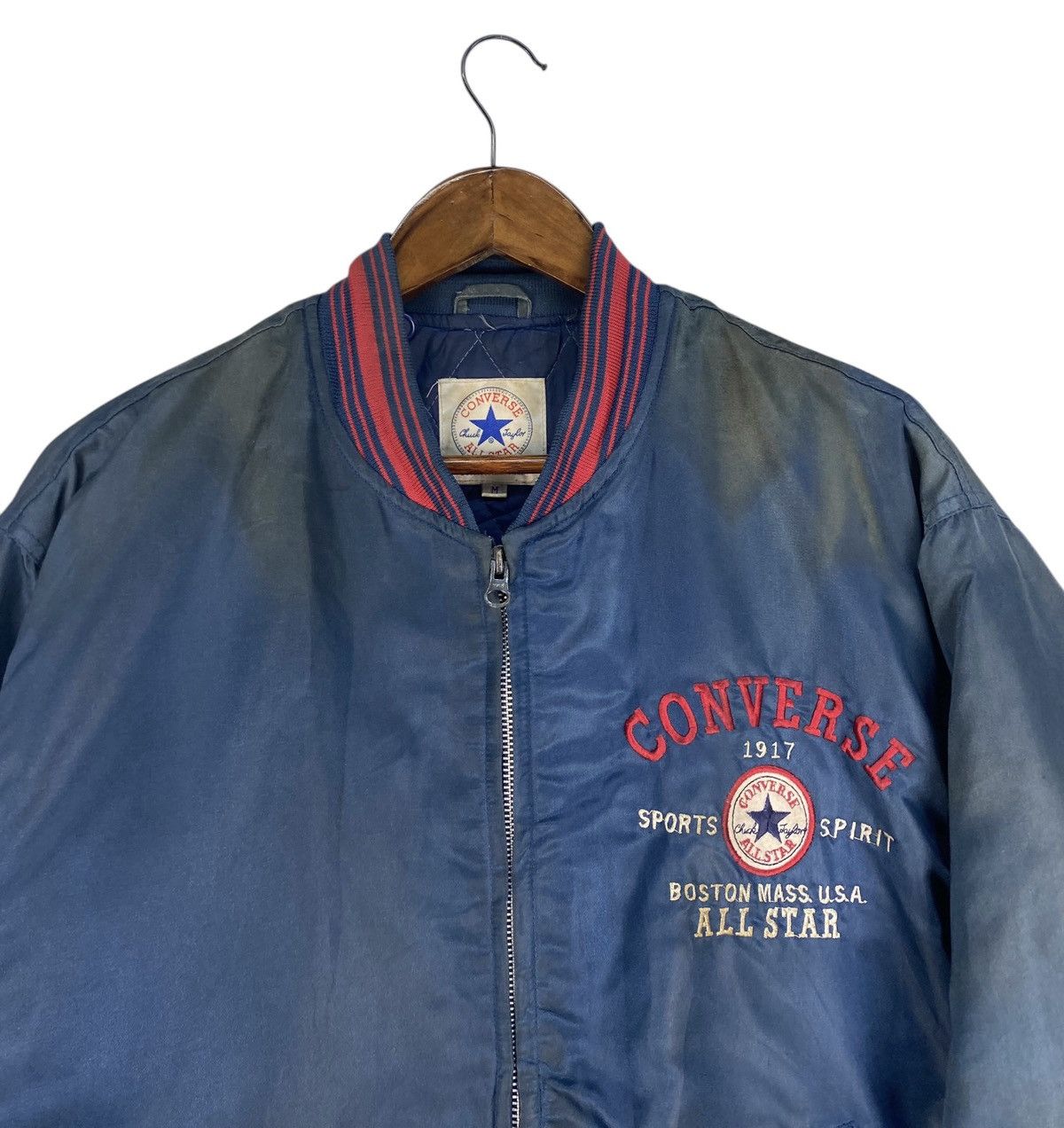 Converse Vintage Converse Allstar Bomber Jacket Sunfaded Size US M / EU 48-50 / 2 - 3 Thumbnail