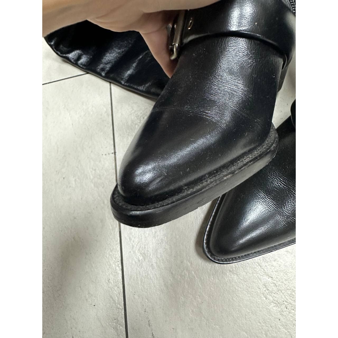 Chloe Chloe Leather Over-the Knee Buckle Block Heel Boots Sz.36.5 Size US 5.5 / IT 35.5 - 12 Thumbnail