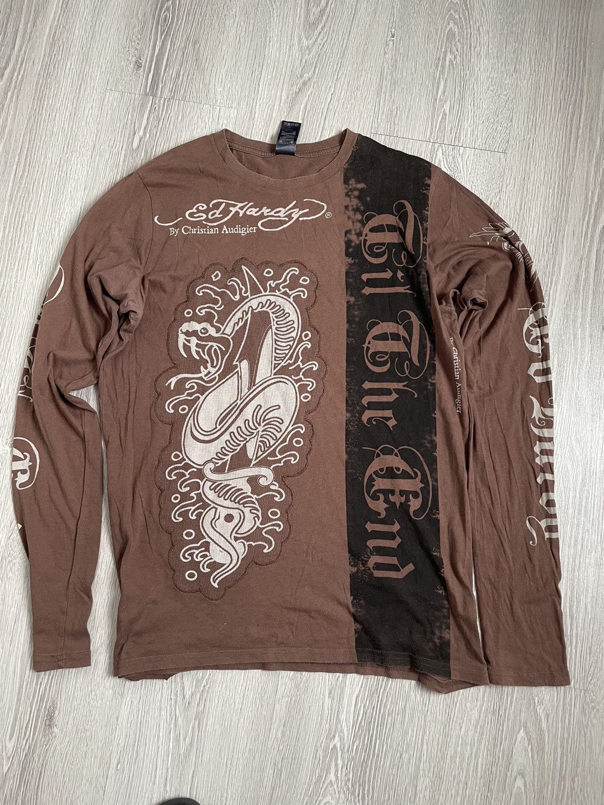 Ed Hardy Y2K💥 Ed Hardy Avant garde longsleeve Size US M / EU 48-50 / 2 - 1 Thumbnail