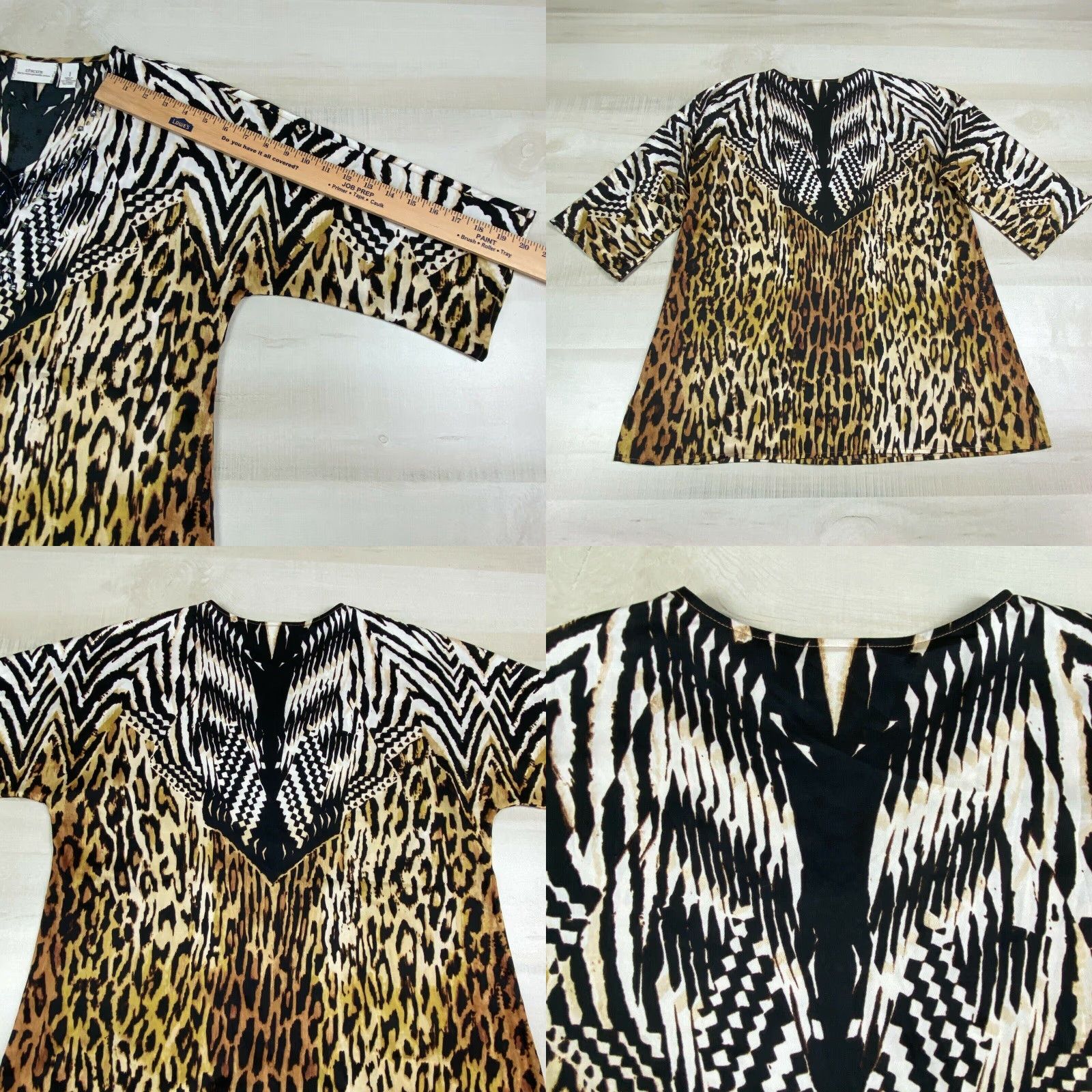 Vintage Womens Cheetah Animal Print Top Small Extra Large XL Size M / US 6-8 / IT 42-44 - 8 Thumbnail