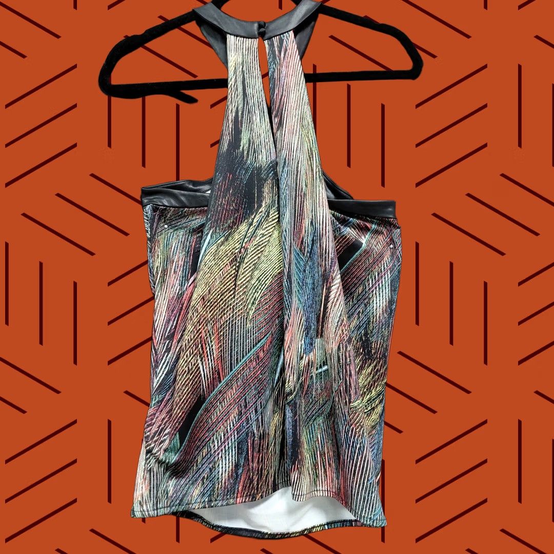 Guess GUESS Multicolor Halter Top Graphic Print Knit Sleeveless Women Size S Size S / US 4 / IT 40 - 1 Thumbnail