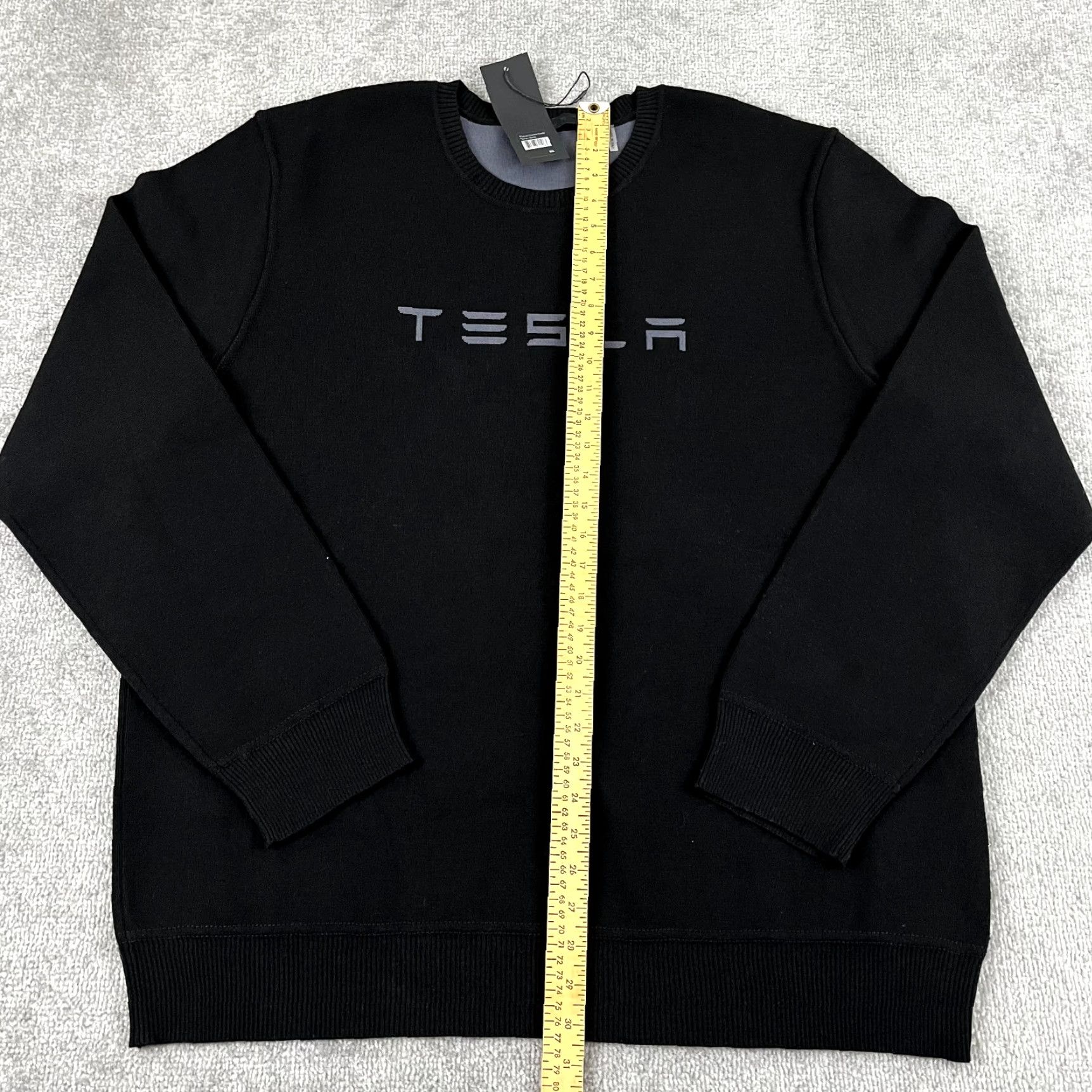 Vintage VINTAGE Tesla Sweater Men's 2XL Crewneck Wool Blend Black Pullover Casual Winter Size US XXL / EU 58 / 5 - 5 Thumbnail