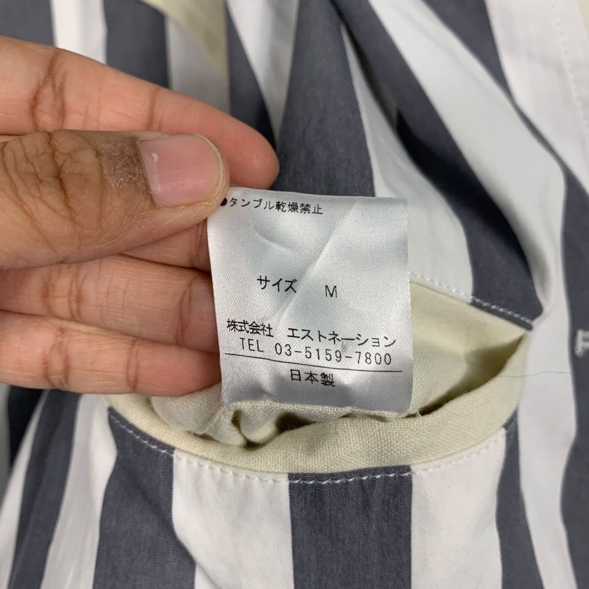 Japanese Brand ESTNATION Made in Japan Striped Button Shirt #2361-C106 Size US M / EU 48-50 / 2 - 17 Thumbnail