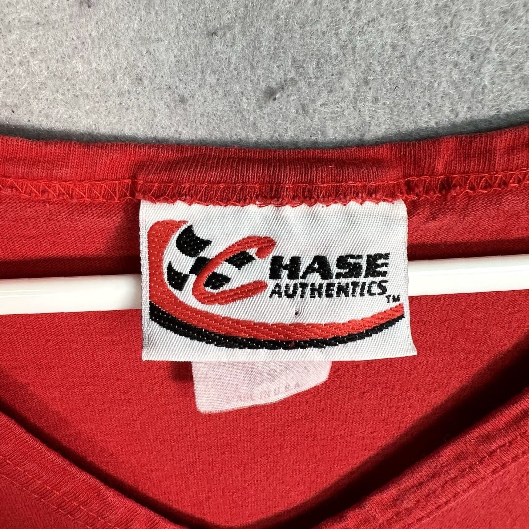 Chase Authentics Vintage Chase Authentics Dale Earnhardt Jr T Shirt Adult 2XL Red V Neck (Graphic Tee) Cotton Sportswear/Beach Men's One Size Short Sleeve 2000s Red BJ Size US M / EU 48-50 / 2 - 5 Thumbnail