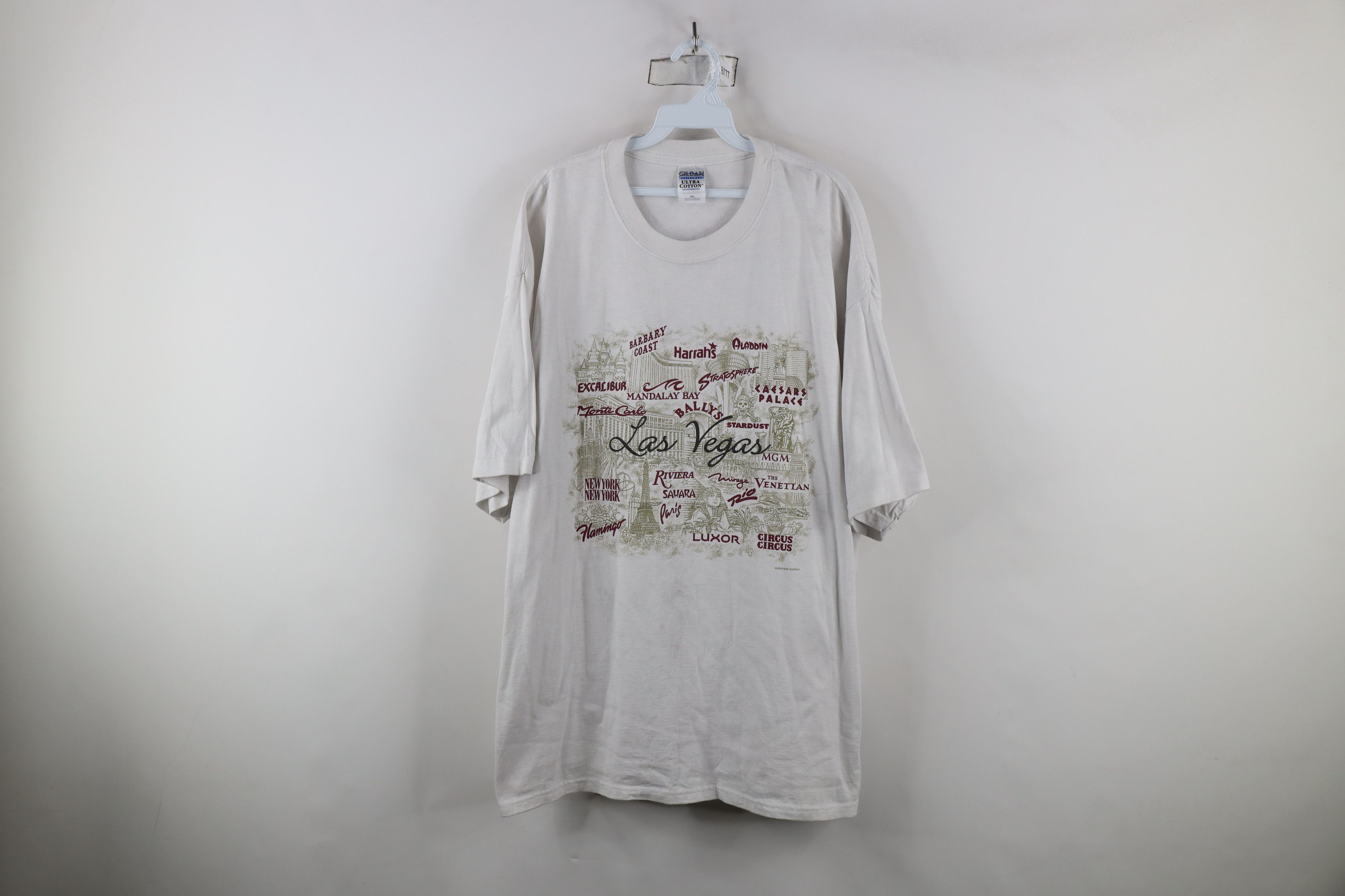 Vintage Vintage 90s Y2K Streetwear Las Vegas Casino T-Shirt White Size US XXL / EU 58 / 5 - 1 Thumbnail