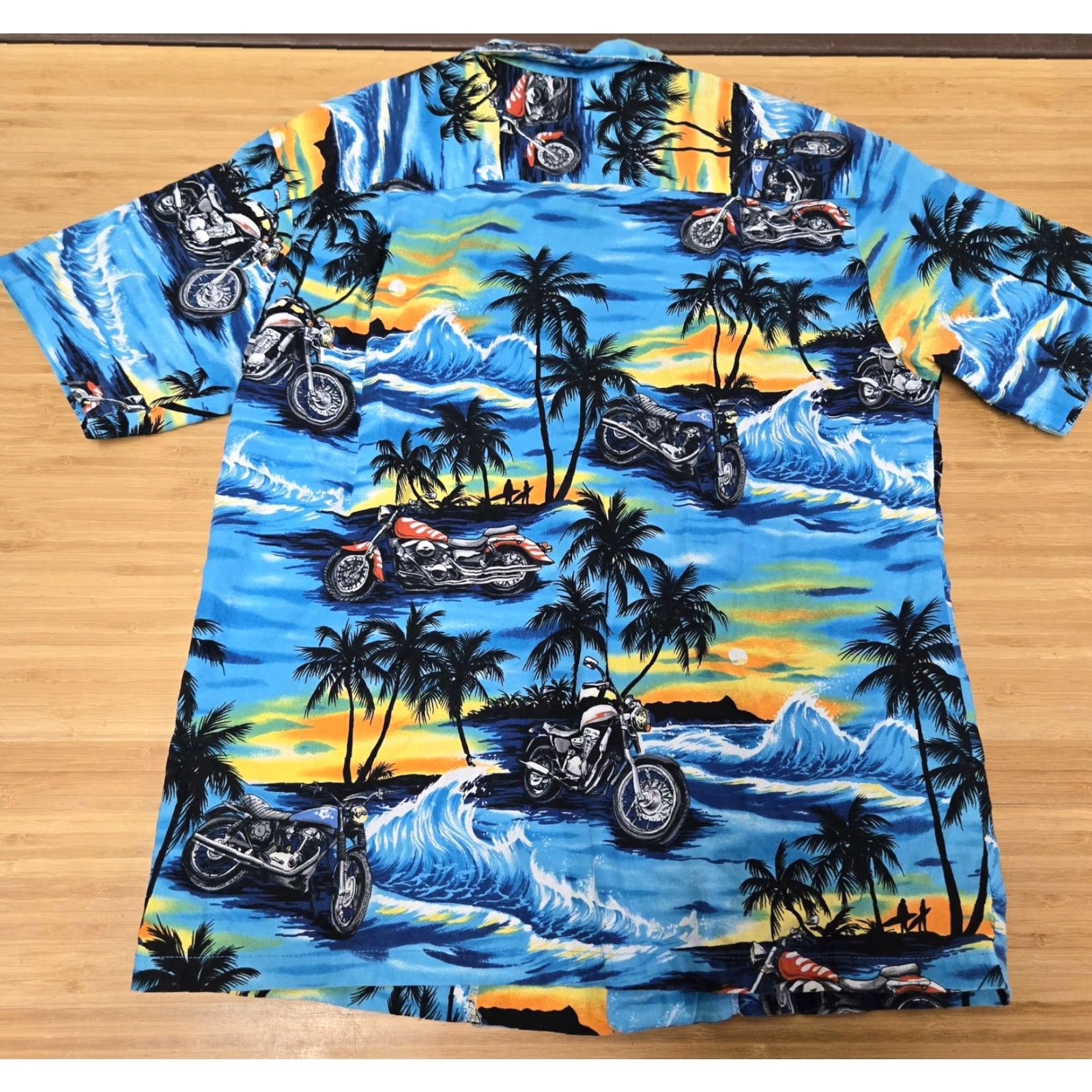 ALOHAS KY'S Shirt Mens Medium Blue Hawaiian Aloha Motorcycle Surf Made in Hawaii USA Size US M / EU 48-50 / 2 - 6 Thumbnail