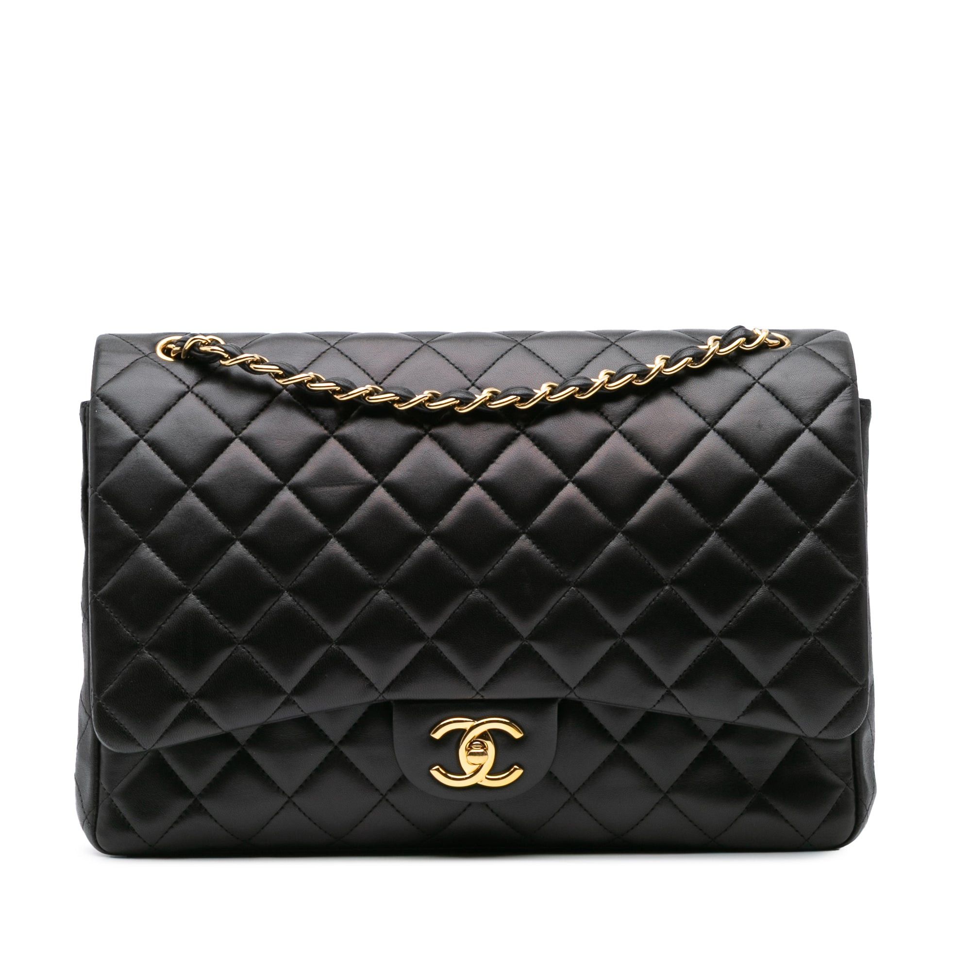 Chanel Chanel Maxi Classic Lambskin Double Flap Black Size ONE SIZE - 1 Thumbnail