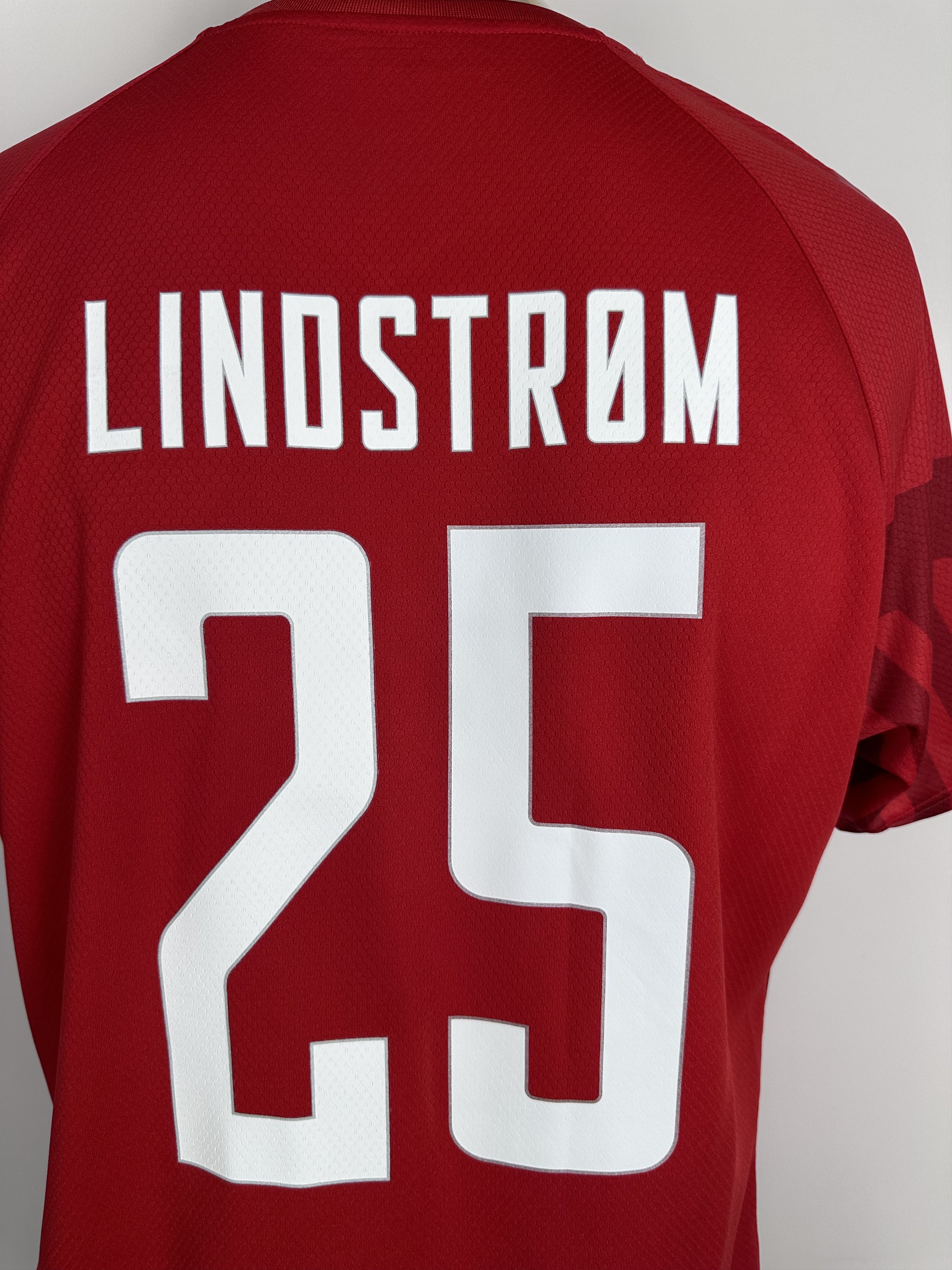 Hummel DENMARK 2022 2023 FOOTBALL SHIRT SOCCER JERSEY #25 LINDSTROM Size US XL / EU 56 / 4 - 2 Thumbnail
