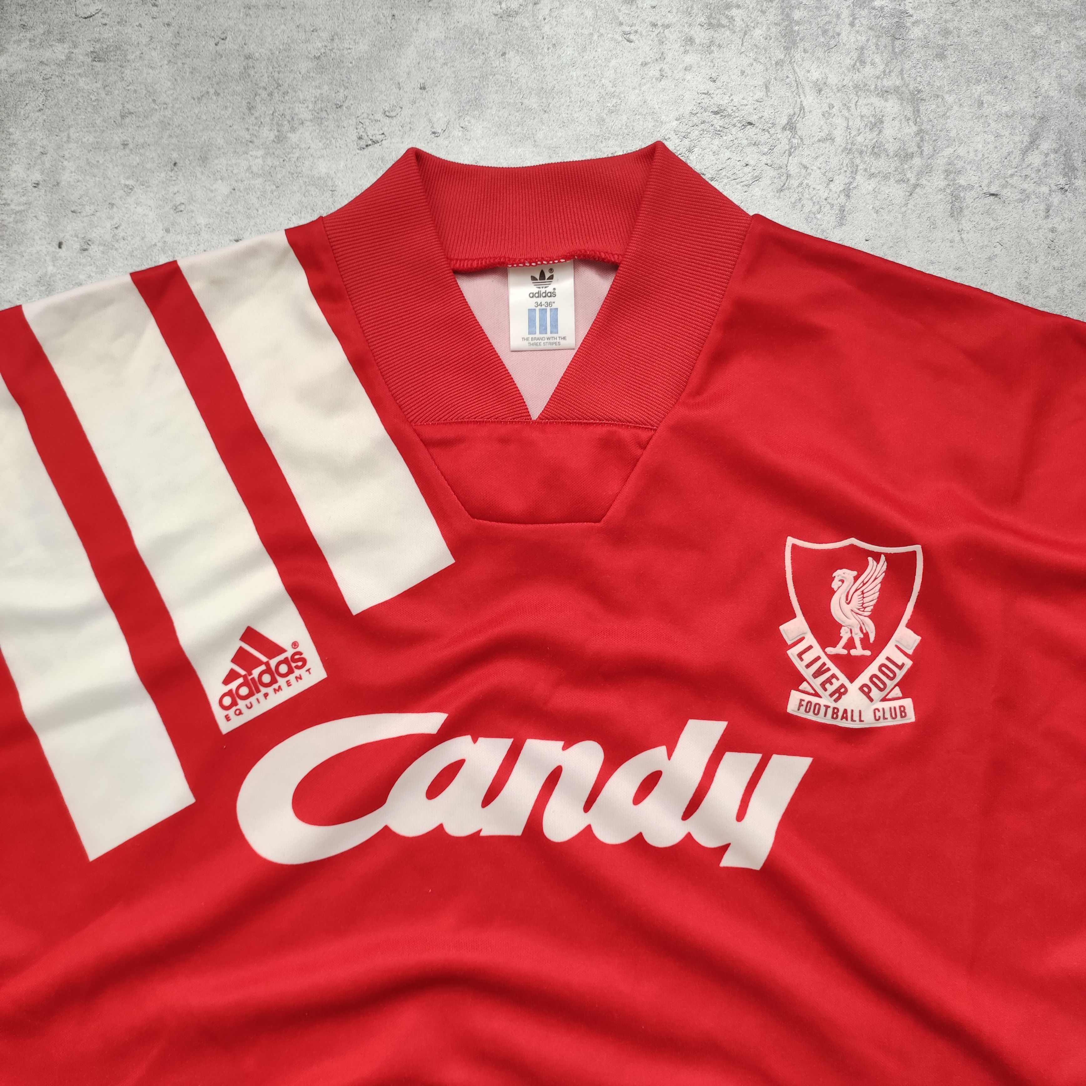 Adidas × Vintage RARE Vintage 1991 Adidas Liverpool FC Home Candy Kit Size US M / EU 48-50 / 2 - 4 Thumbnail