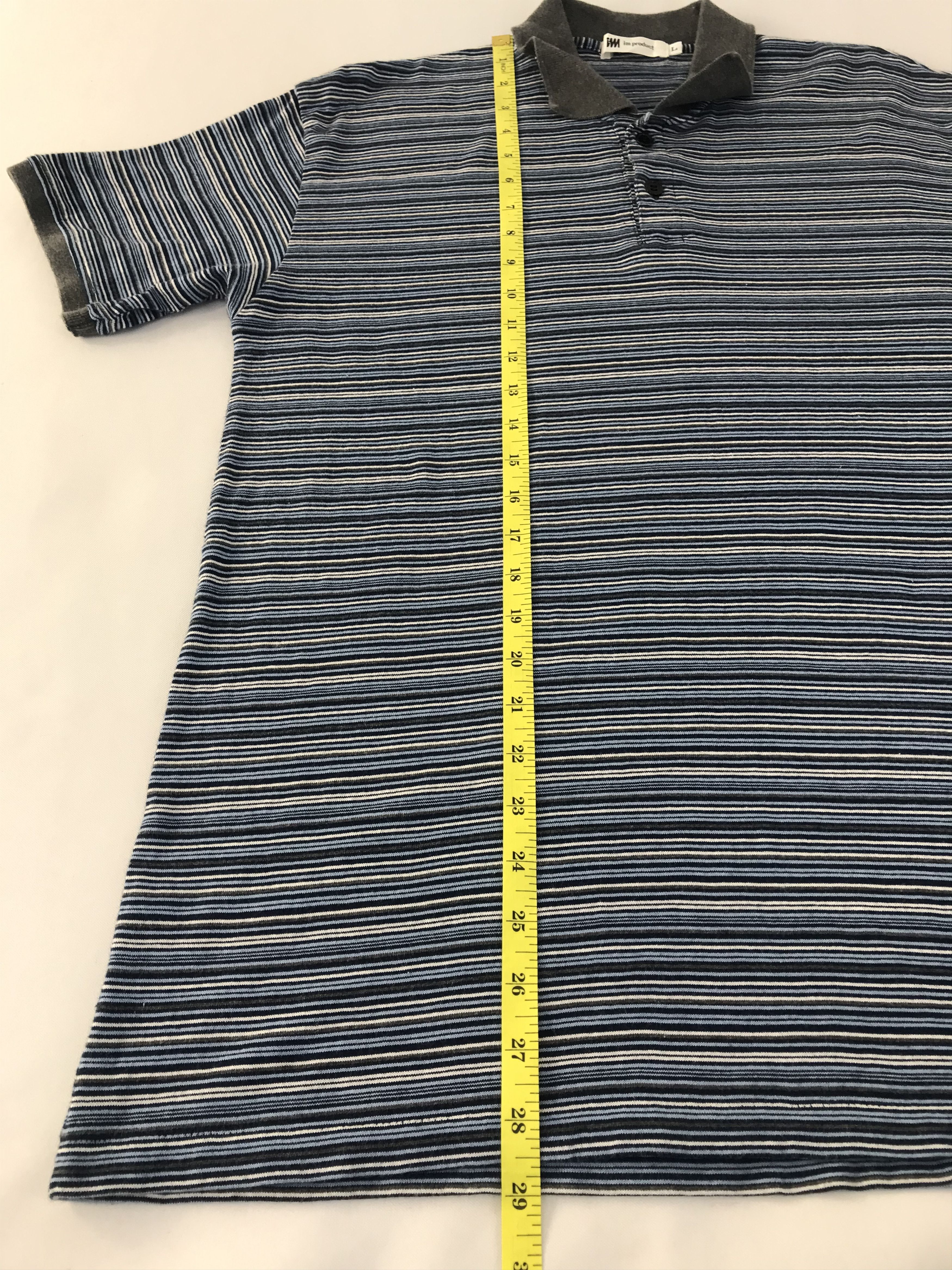 Issey Miyake IM Product Issey Miyake Striped Polo Tee Size US M / EU 48-50 / 2 - 10 Thumbnail