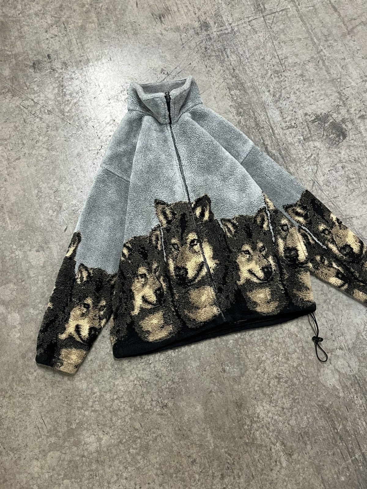 Vintage All over print fleece vintage wolf nature animals fall rare Size US M / EU 48-50 / 2 - 3 Thumbnail