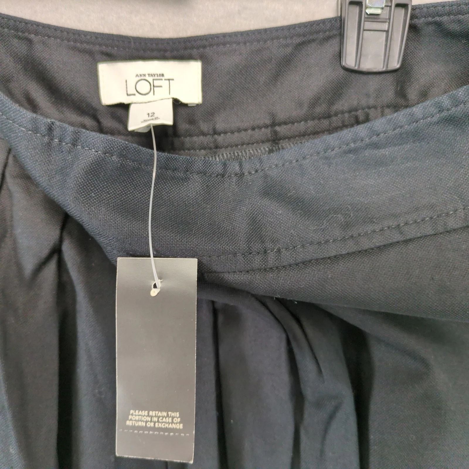 Ann Taylor NWT Ann Taylor Loft Black Pleated A-Line Mini Skirt Sz 12 Size 34" / US 12 / IT 48 - 5 Thumbnail
