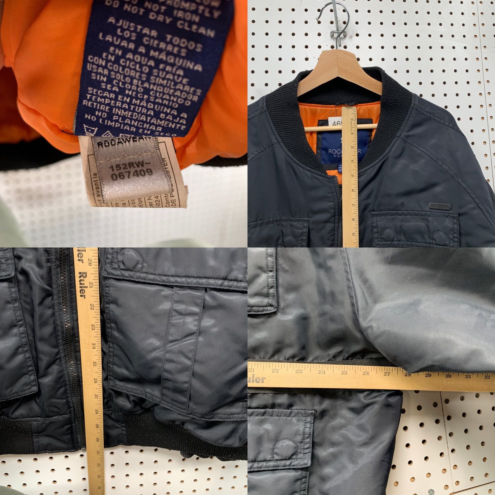 Rocawear VINTAGE Rocawear Bomber Jacket Mens 3XL Black Oranger Liner Utility Pocket Nike Size US XXL / EU 58 / 5 - 8 Thumbnail