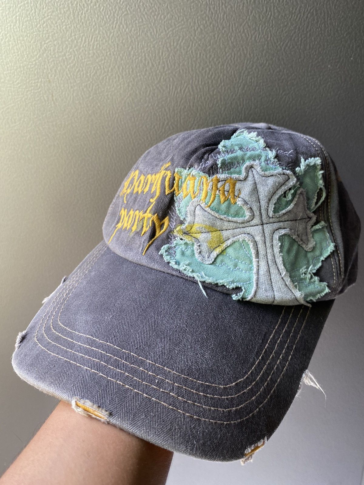 Hysteric Glamour × If Six Was Nine Vintage marijuana party cross embroidery distressed hats Size ONE SIZE - 3 Thumbnail
