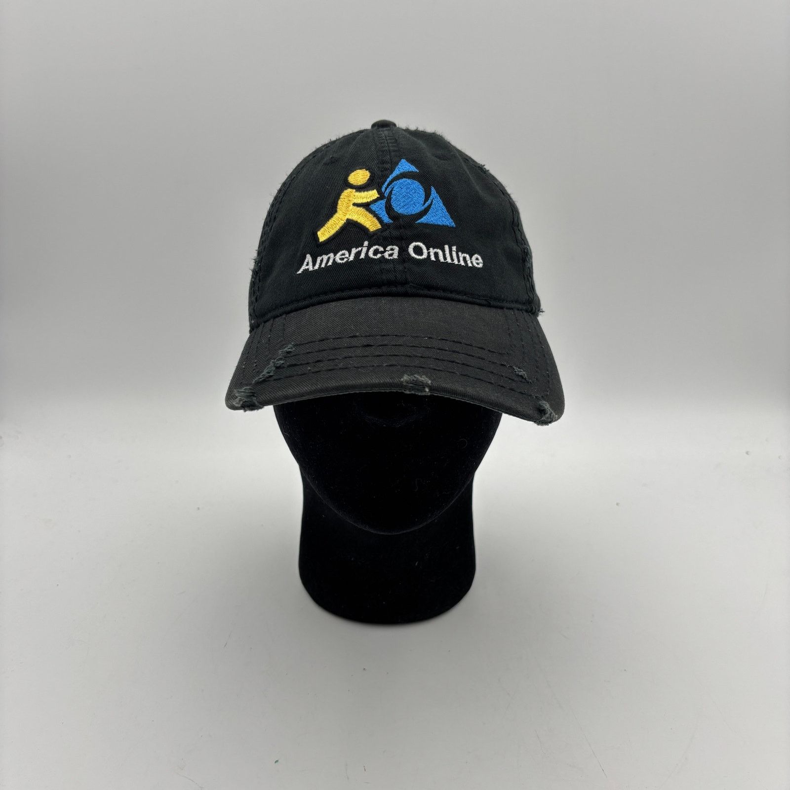 basketcase gallery Rare Basketcase Gallery America Online AOL Hat Distressed Size ONE SIZE - 2 Thumbnail