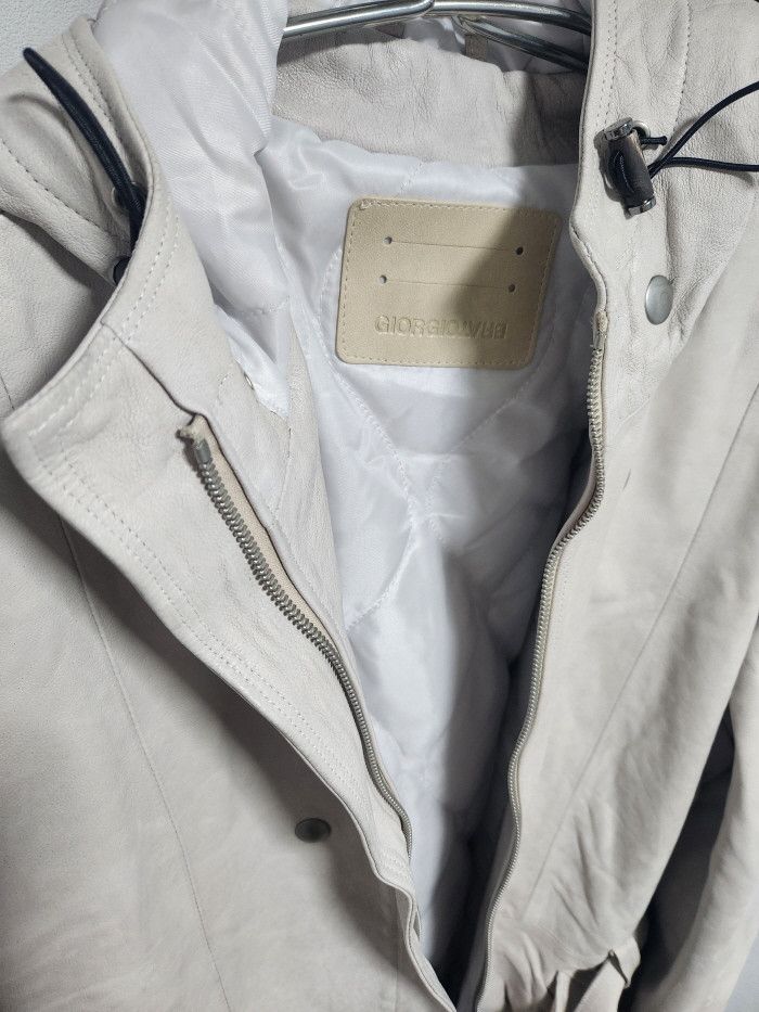 Giorgio Brato Giorgio Brato Brushed Calf Leather hooded Jacket Size M / US 6-8 / IT 42-44 - 6 Thumbnail
