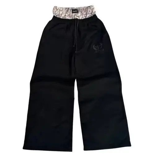 Jean × Vintage Harajuku Camouflage Embroidered Double Waist Sweatpants Size US 31 - 4 Thumbnail