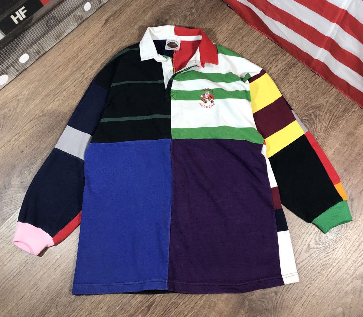 Vintage Vintage Rugby Long Sleeve Shirt 80-90s Size US M / EU 48-50 / 2 - 1 Thumbnail