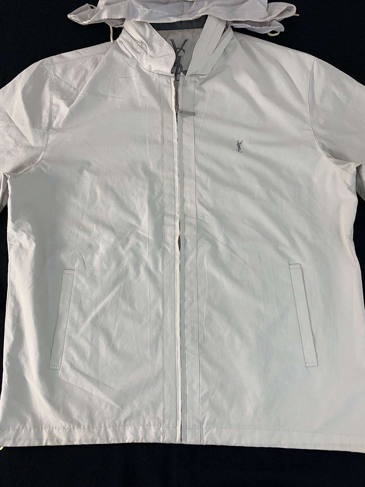 Designer Hype 90s Yves Saint Laurent Pour Homme Hooded Jacket Size US L / EU 52-54 / 3 - 3 Thumbnail