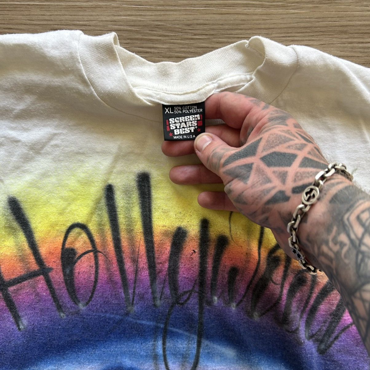 Vintage Vintage Hollywood Spray print tee White Size US XL / EU 56 / 4 - 3 Thumbnail