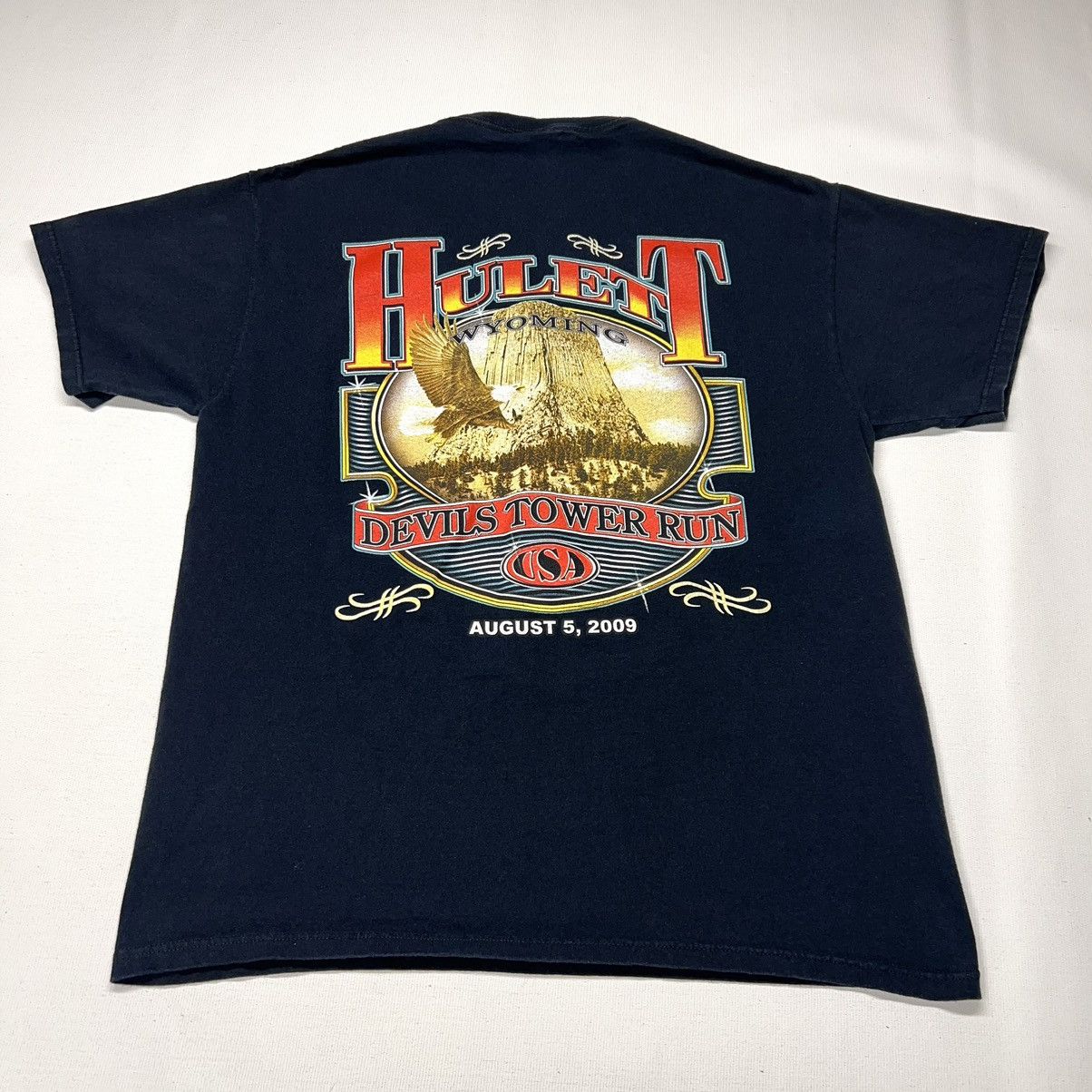 Vintage Motorcycle Tee Shirt Devils Tower Run Hulett Wyoming Biker Size US XL / EU 56 / 4 - 1 Thumbnail