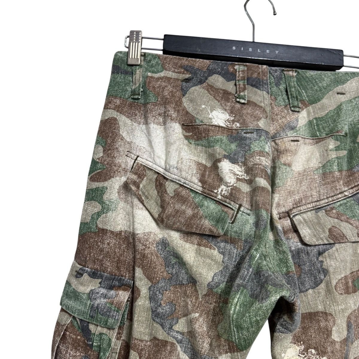 Japanese Brand RNA SLANG Cargo Camo Cropped Pants Size US 30 / EU 46 - 10 Thumbnail
