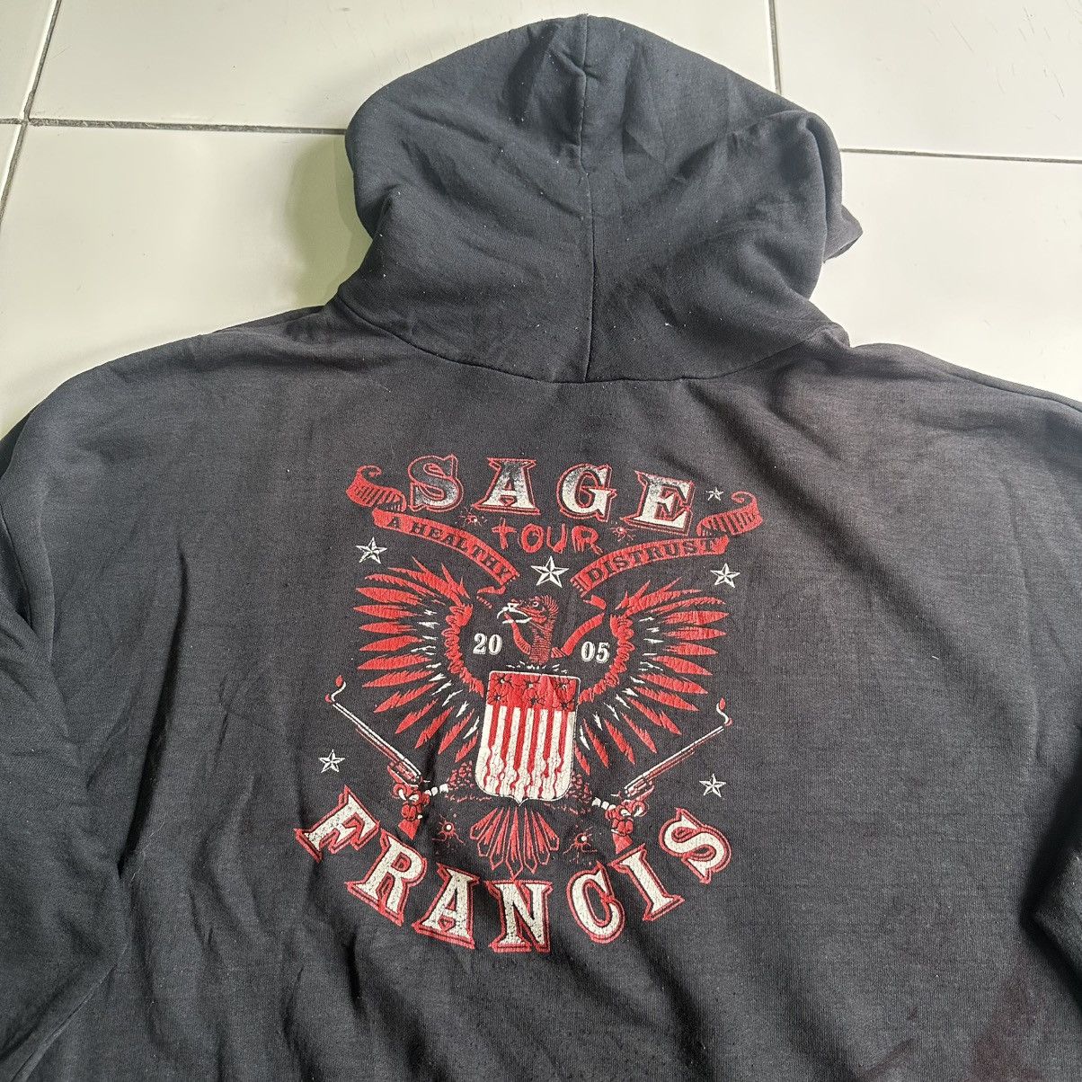Rap Tees Vintage Pauh William Francis Hip hop tour 2005 black hoodie Size US XL / EU 56 / 4 - 6 Thumbnail