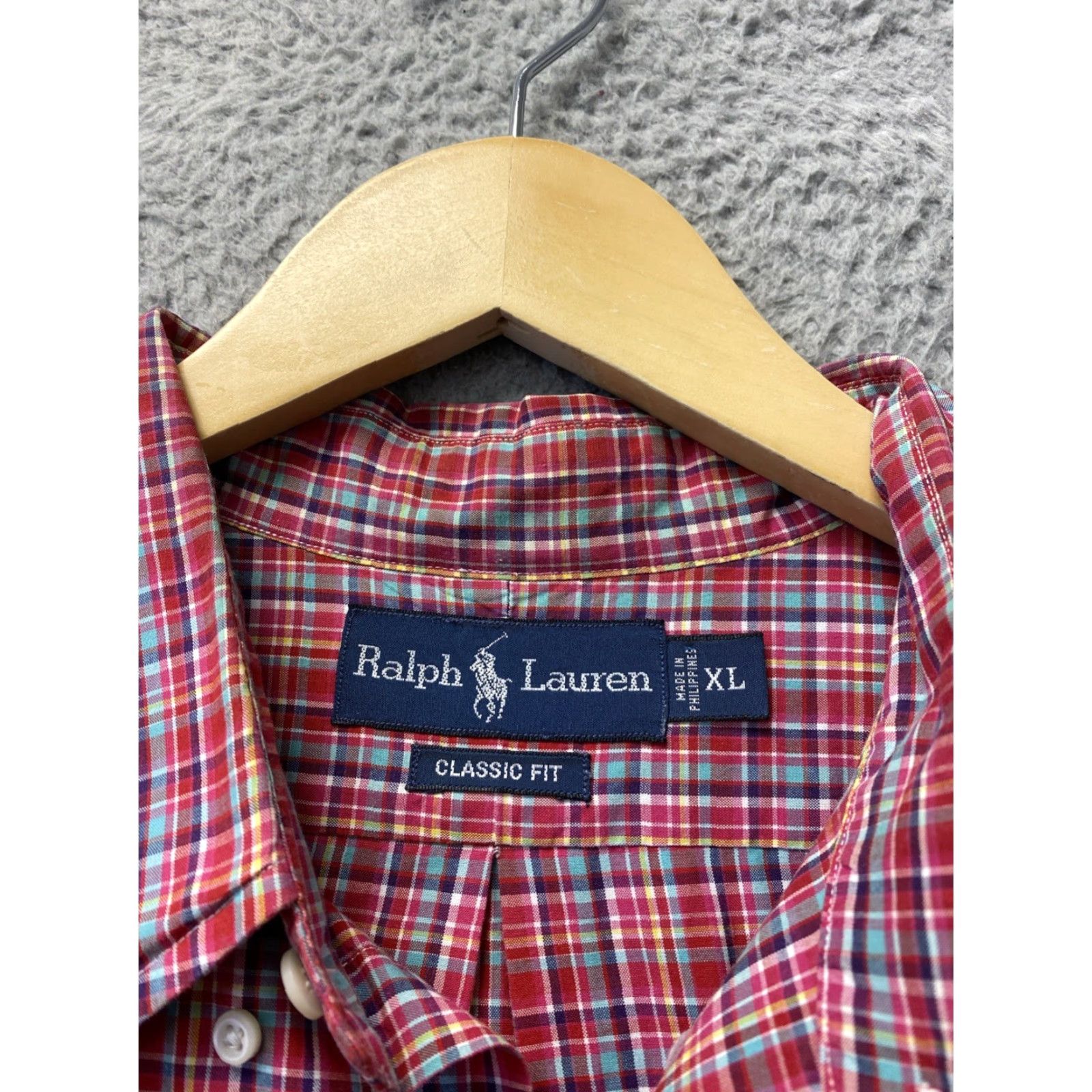 Ralph Lauren Ralph Lauren Button-Down Shirt Mens XL Red Plaid Classic Short Sleeves Polo Pony Logo Embroidered Signature Accent Size US XL / EU 56 / 4 - 5 Thumbnail