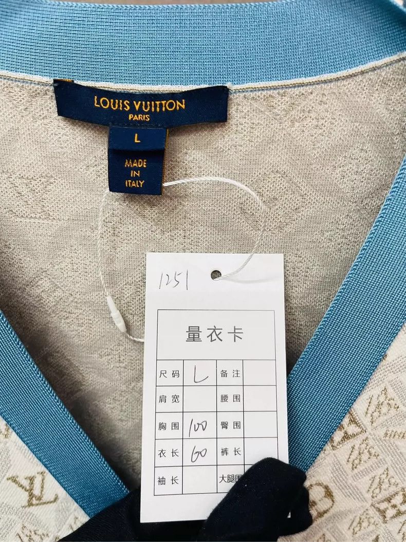 Louis Vuitton Louis Vuitton Blue color-block presbyopic V sweater Size L / US 10 / IT 46 - 2 Thumbnail