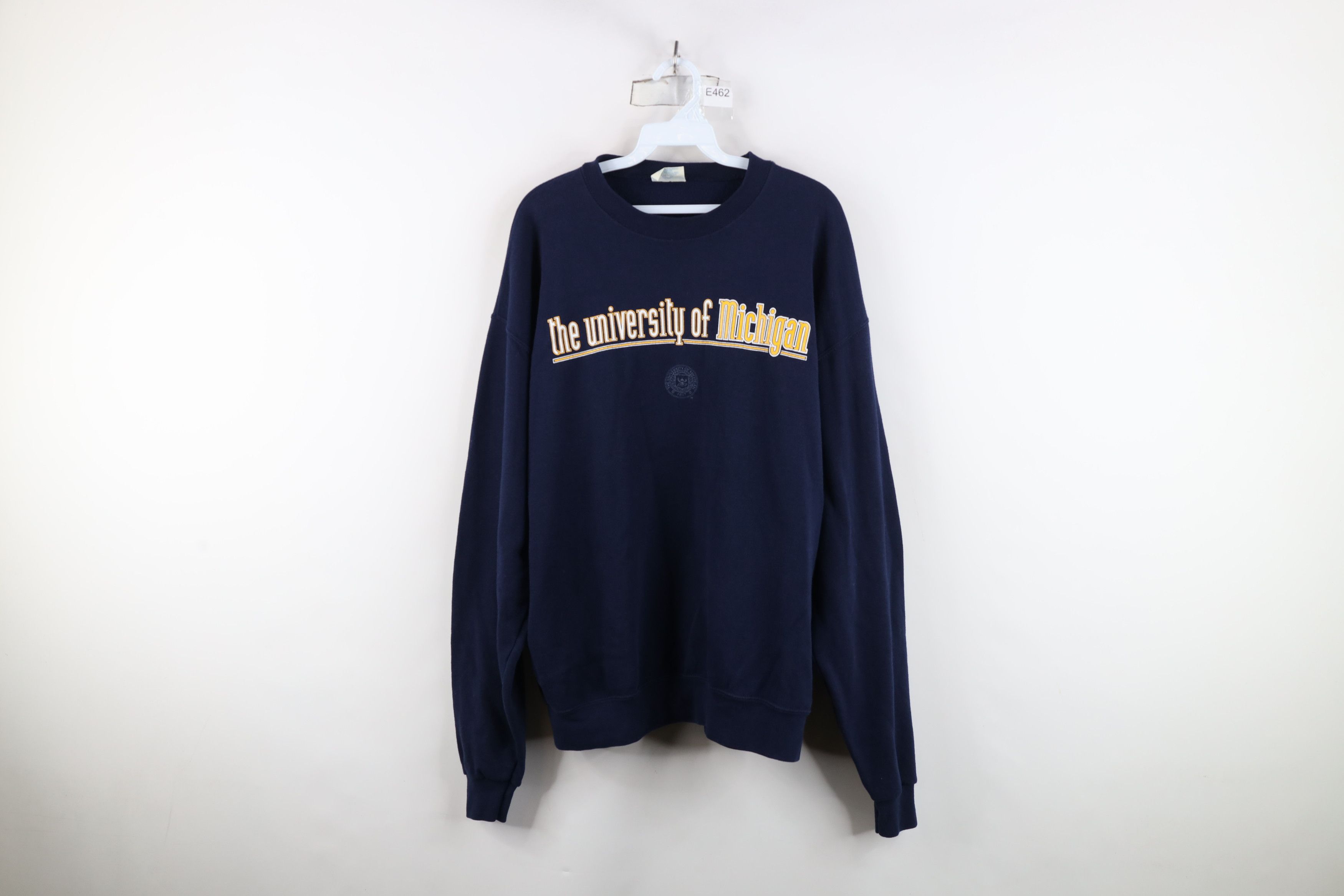 Vintage Vintage 90s Spell Out University of Michigan Sweatshirt USA Size US L / EU 52-54 / 3 - 1 Thumbnail
