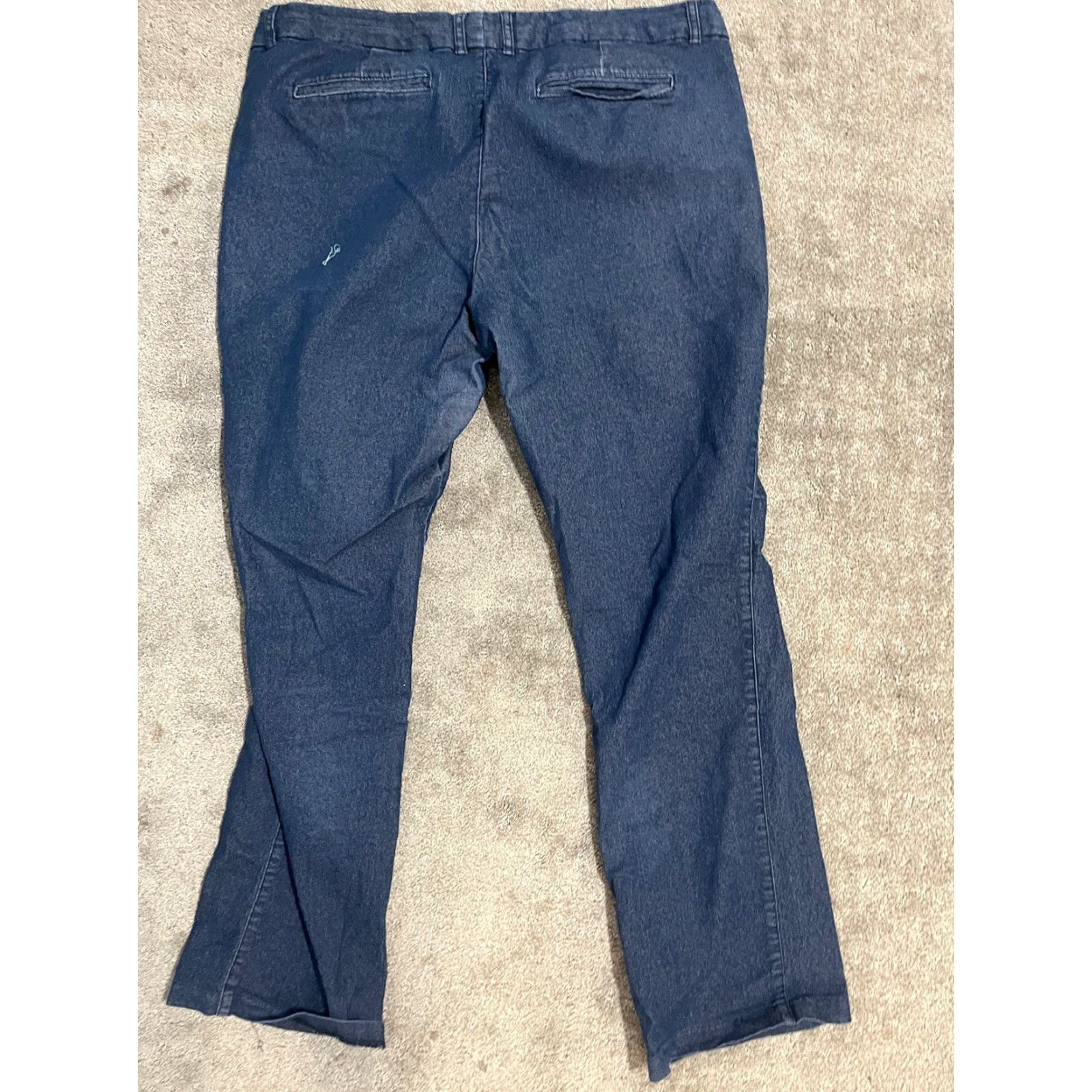 Gap VINTAGE Gap Slim City Womens Pants 18R Chino Straight Leg Blue 90s City Theme Womens Regular Size 18 Size 40" / US 18 - 3 Thumbnail
