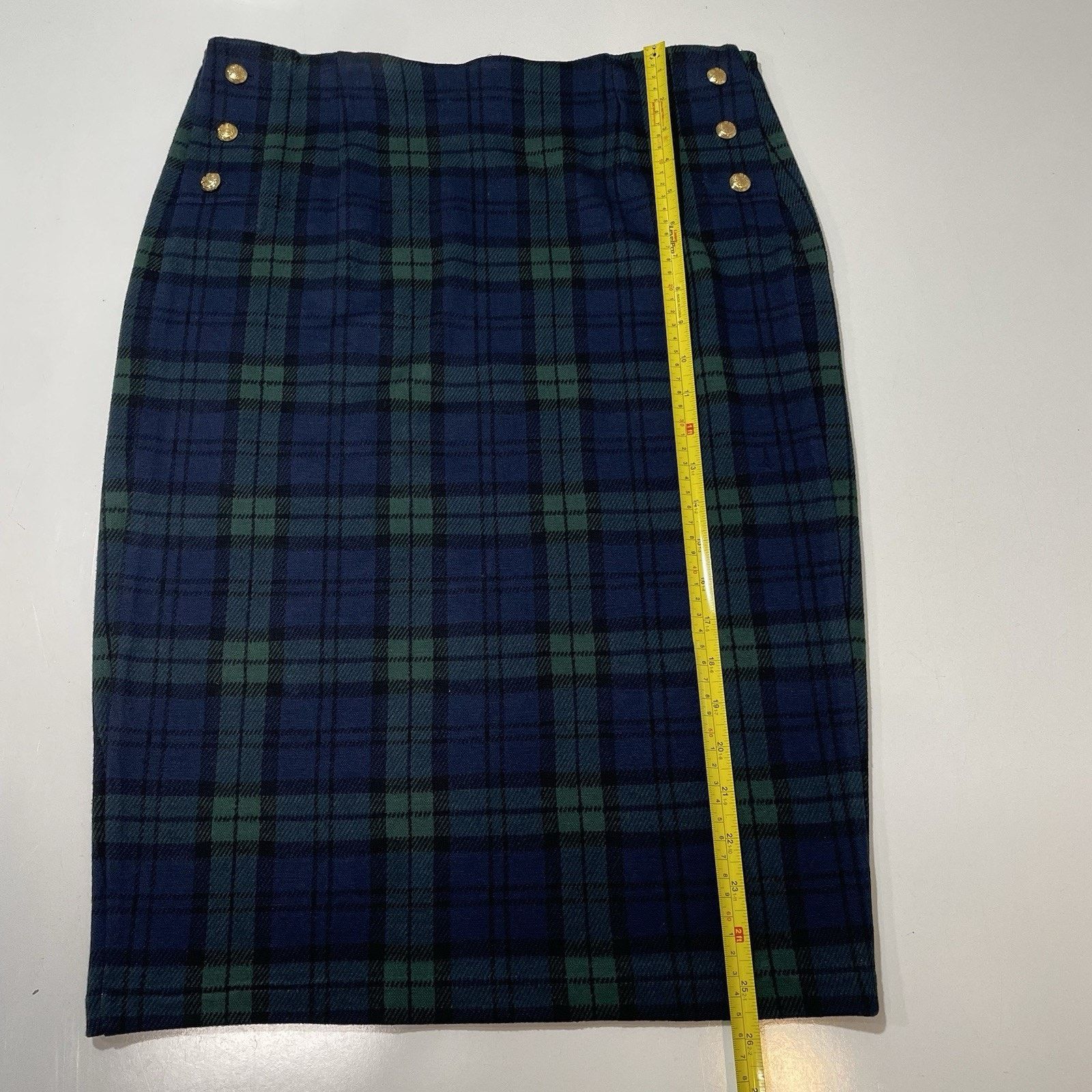 Lauren Ralph Lauren LAUREN RALPH LAUREN Plaid Jacquard Midi Pencil Skirt Side M Size 30" / US 8 / IT 44 - 4 Thumbnail