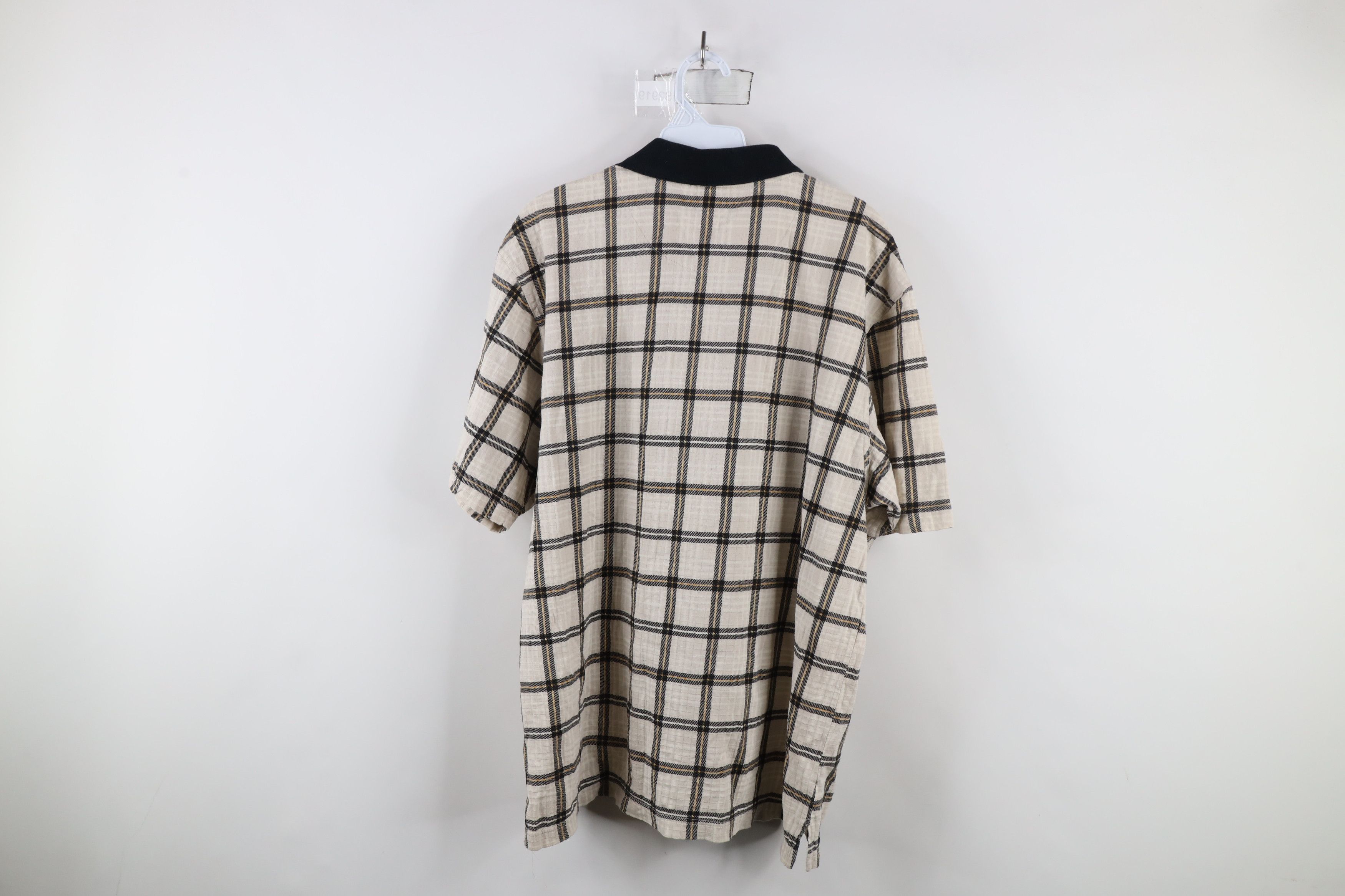 Vintage Vintage 90s Streetwear Checkered Knit Collared Polo Shirt Size US L / EU 52-54 / 3 - 7 Thumbnail