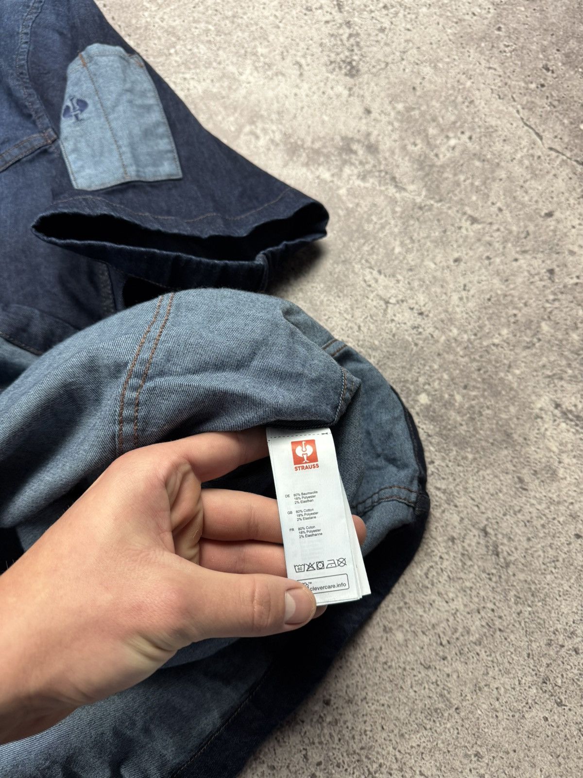 Garment Reproduction of Workers Vintage Engelbert Strauss Denim Workwear Shirt Distressed Size US XXL / EU 58 / 5 - 5 Thumbnail