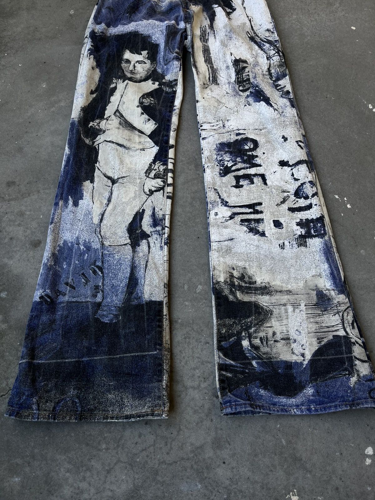 Just Cavalli Just Cavalli Art Print Napoleon Jeans - 2000s archieve piece Size US 30 / EU 46 - 5 Thumbnail