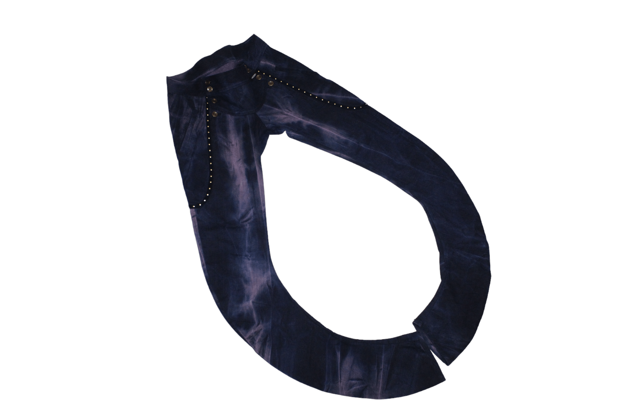 14th Addiction Rebekka Ruetz Studded Tie-dye Denim Arc Skinny Pants Size 31" - 18 Thumbnail