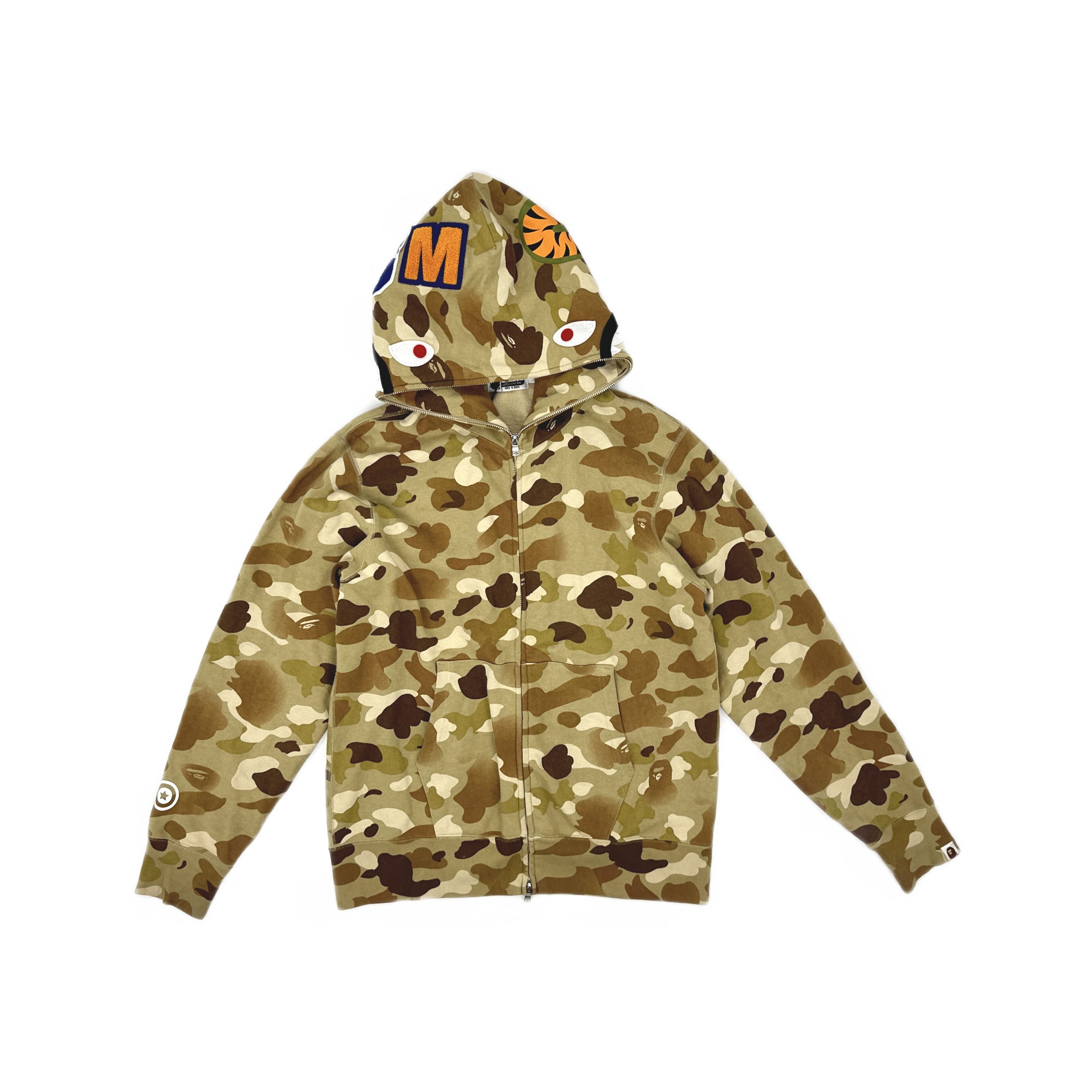 Bape A Bathing Ape Camo Shark Full Zip Hoodie Size M Size US M / EU 48-50 / 2 - 1 Thumbnail